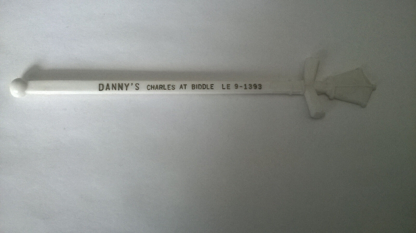 Danny's Charles At Biddle Swizzle Stick Drink Stirrer 5 digit Phone Number