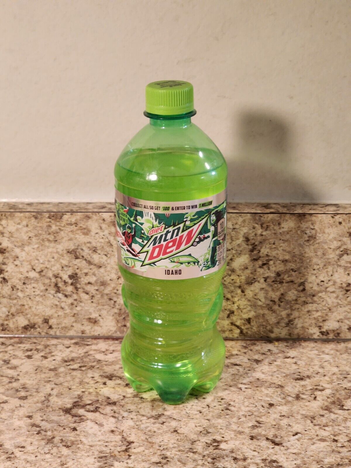 Mountain Dew Diet Dewnited Promo Bottle 20oz Full Michigan (2020)
