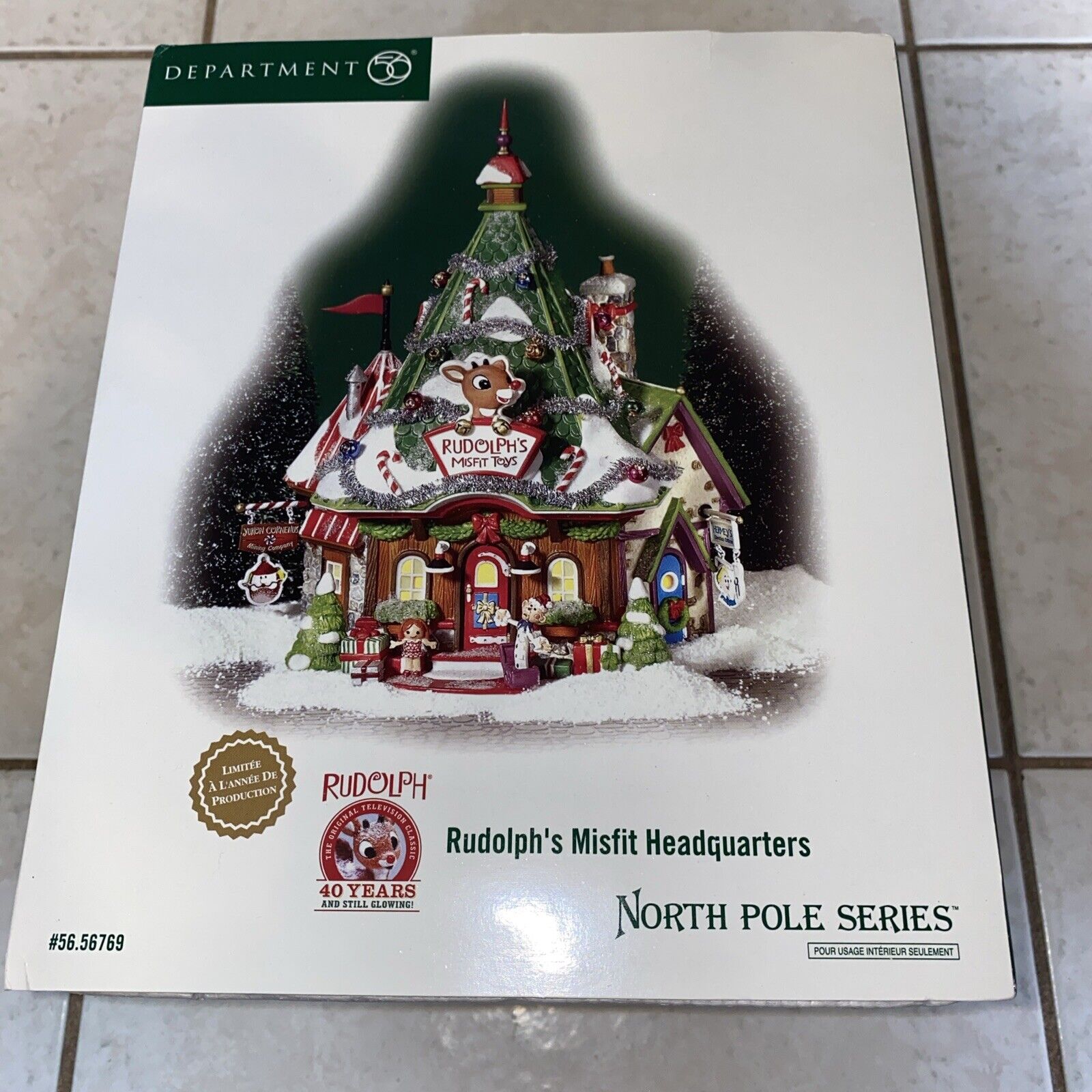 Dept 56 RUDOLPH The RED NOSE REINDEER MISFIT HEADQUARTERS with Original Box