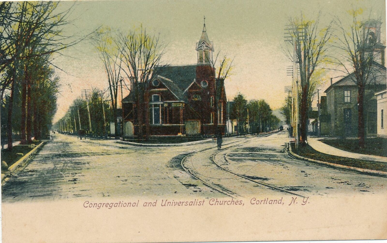 CORTLAND NY - Congregational and Universalist Churches - udb (pre 1908)