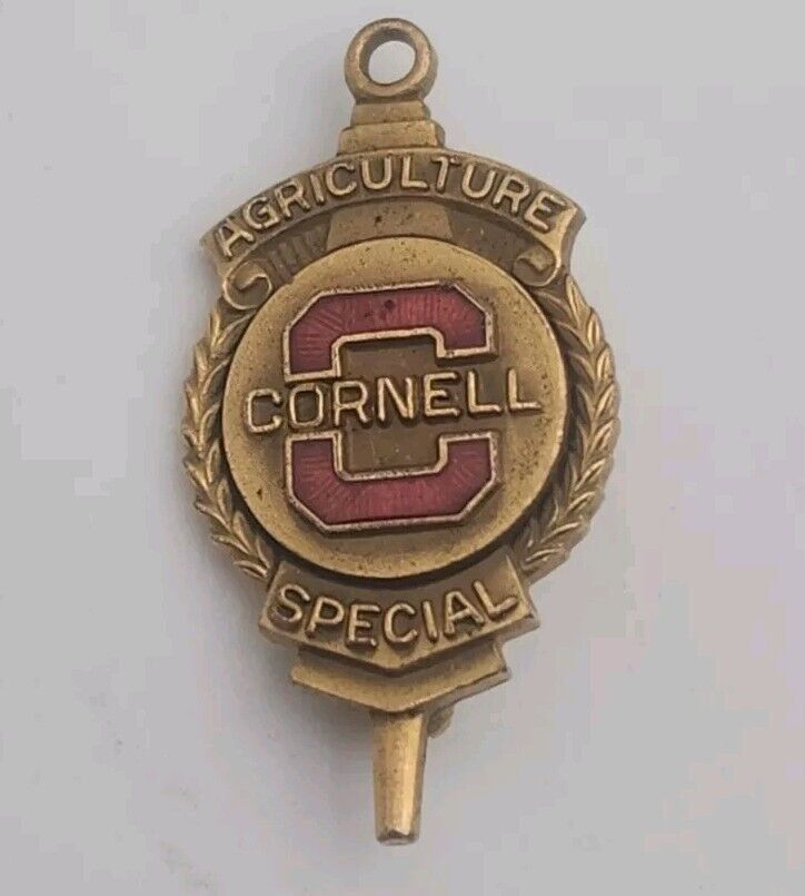 Vintage 1942 Cornell University Agriculture Special gold tone enamel pin