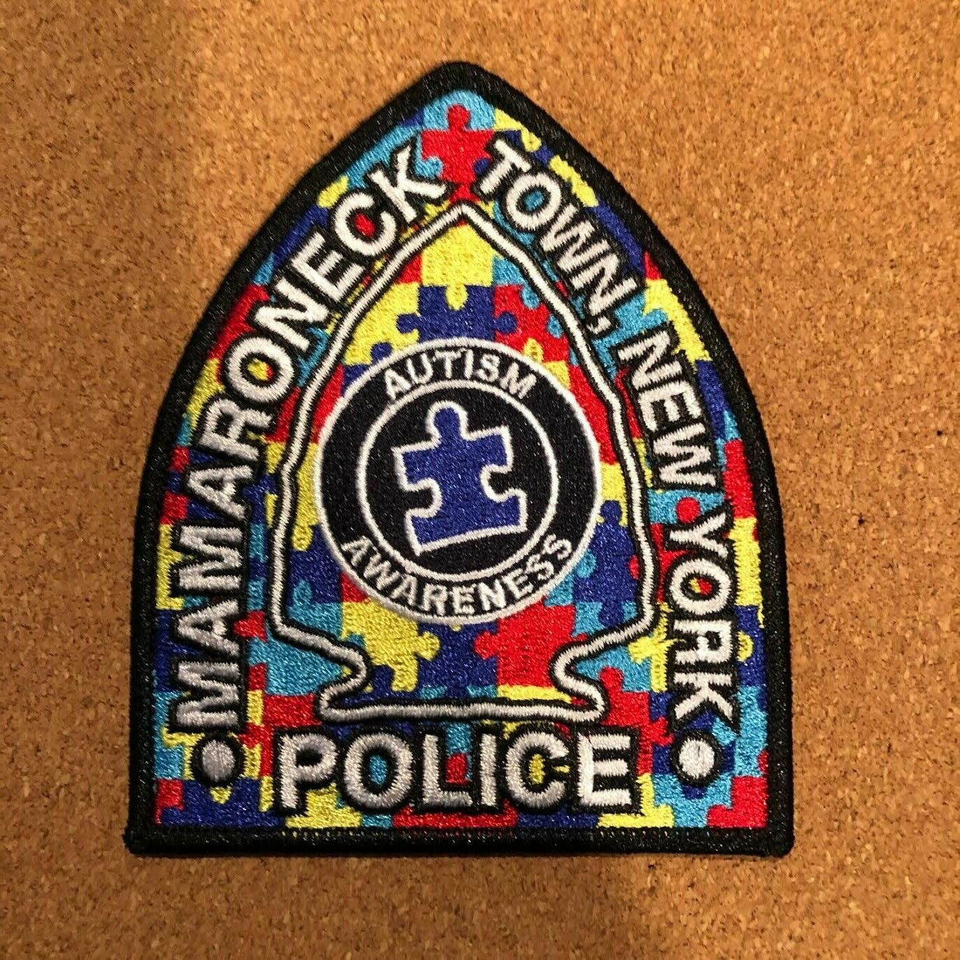 Mamaroneck NY New York Police Patch Autism Awareness