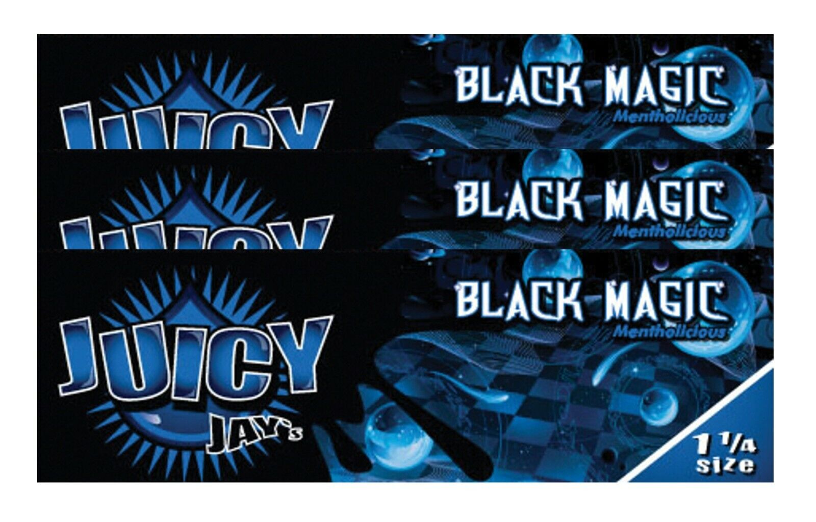 Juicy Jay's Black Magic Flavored Rolling Papers 1.25 3 Packs