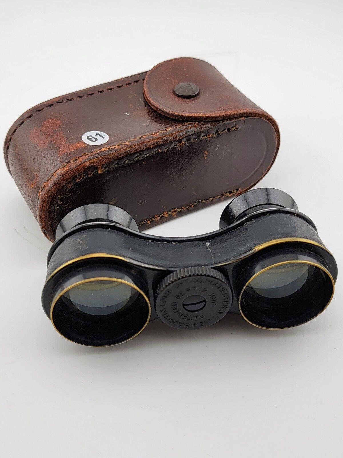 Vintage Bausch & Lomb Sport Glass Binoculars in Brown Leather Case #4320