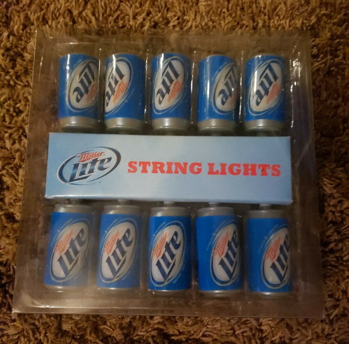 (3) NEW  Miller Lite String Lights, Beer can Christmas lights, lot of 3
