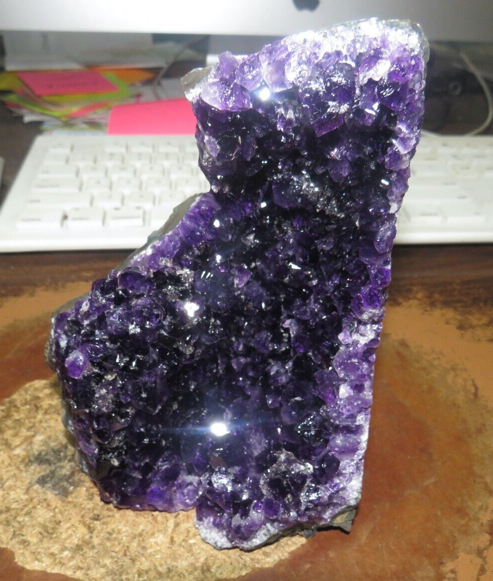 LARGE AMETHYST CRYSTAL CLUSTER  CATHEDRAL GEODE FROM URUGUAY