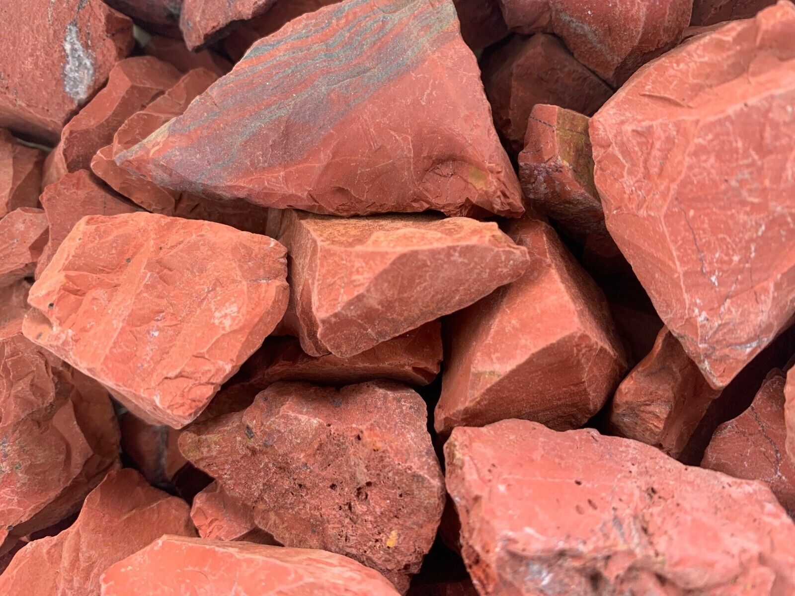 Red Jasper - Rough Rocks for Tumbling - Bulk Wholesale 1LB options