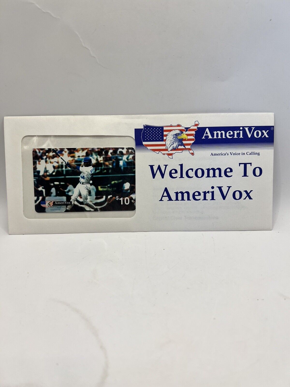 KEN GRIFFEY JR. Rare 1994 Amerivox $10 Phone Card Mariners Baseball.