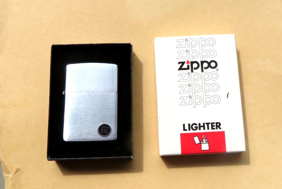 1980 ZIPPO LIGHTER UNFIRED-MINT IN ORIGINAL BOX WITH PAPERS