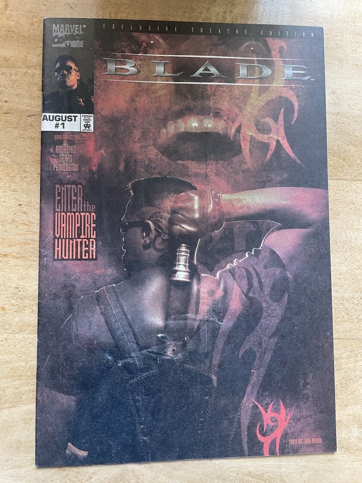 Blade Sins of the Father Theatre #1 Marvel Movie Promotion Acceptable Condition