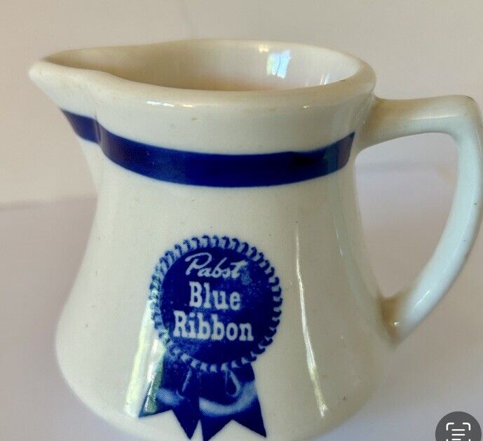 Vtg Pabst Blue Ribbon Restaurant Ware Creamer  McNicol China Peoria, IL