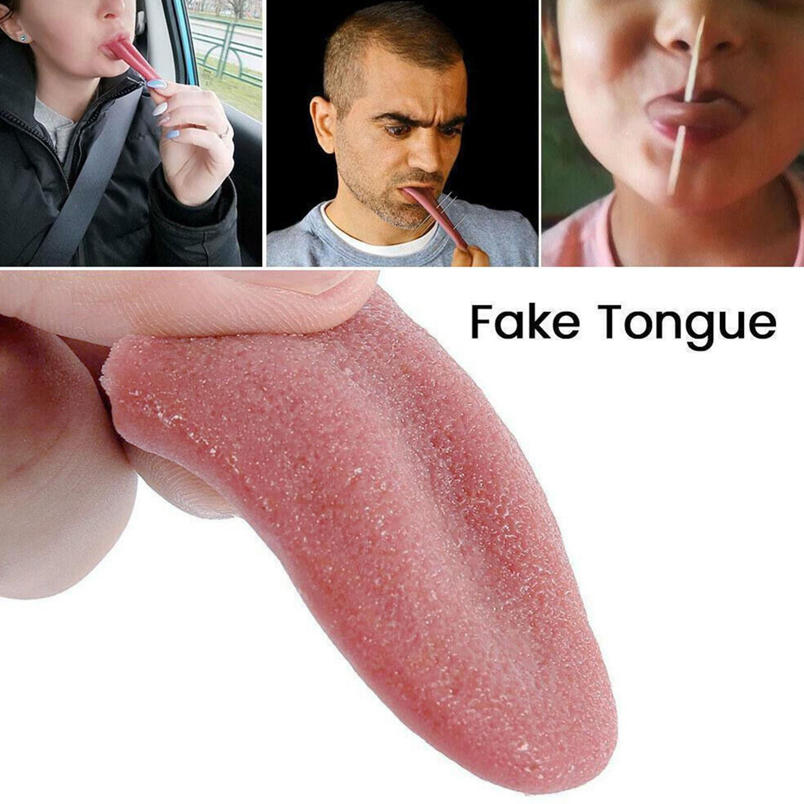 10 Pack Realistic Fake Tongue Stretch Gag Joke Prank Magic Trick Scary Funny Toy