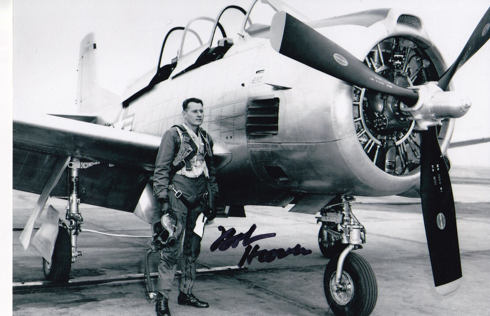 Bob Hoover Signed Autographed 4x6 Photo WWII Air Force Bell X-1 SuperSonic POW