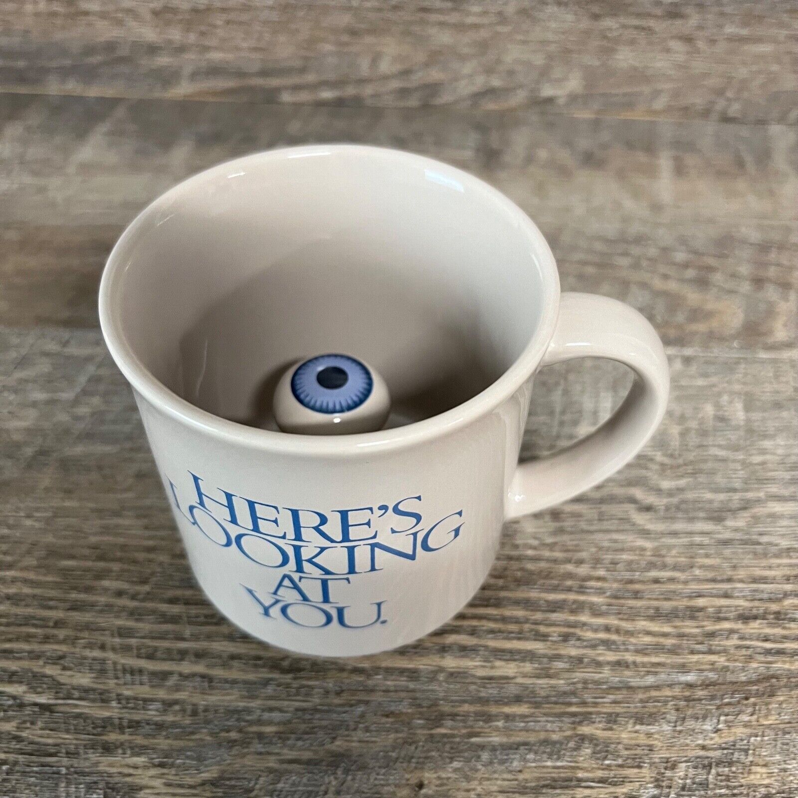 Here's Looking At You 3D Blue Eyeball Coffee Mug Japan  Recycled Paper Products