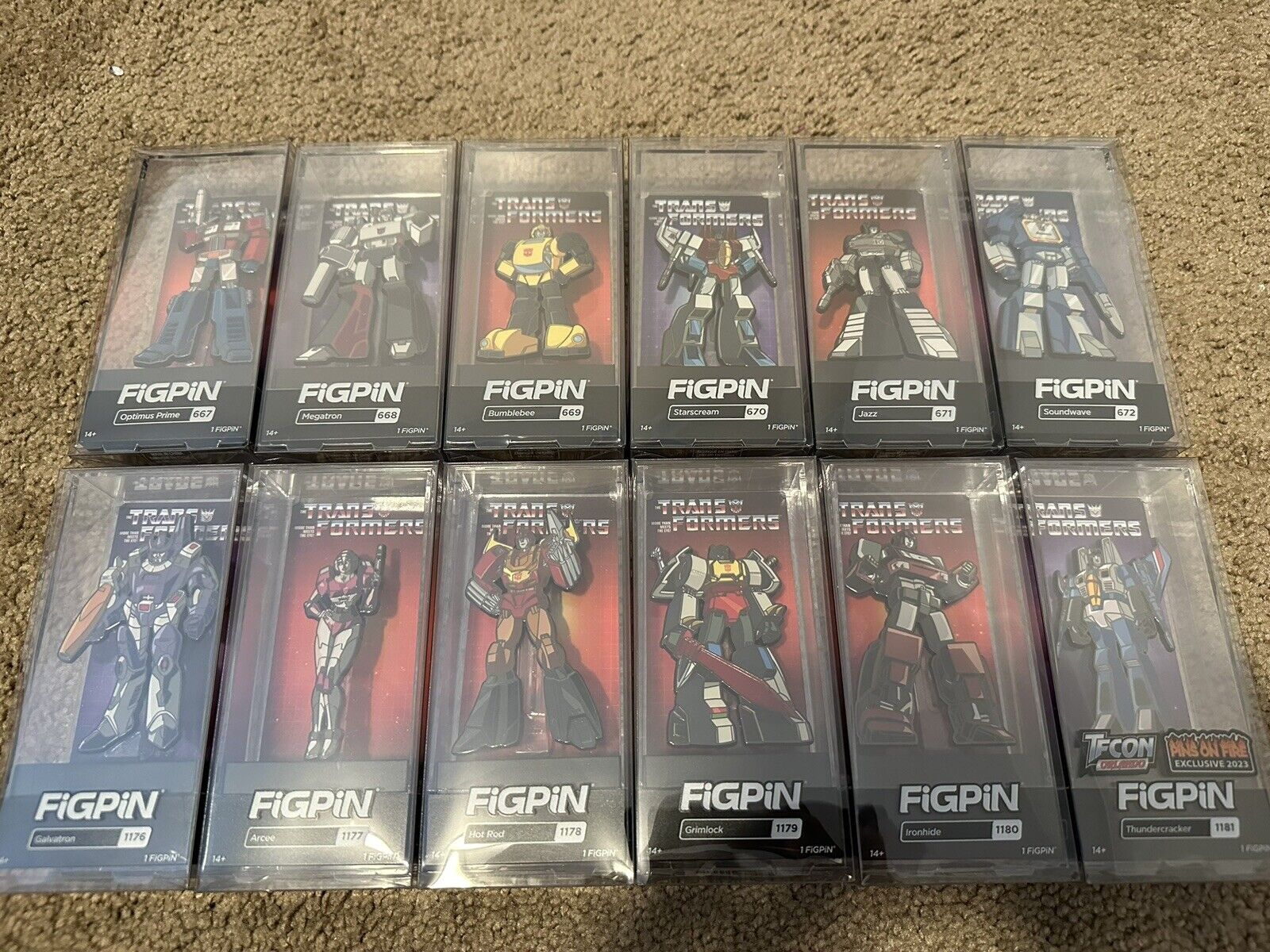 BRAND NEW FiGPiN Lot Of 12 - Transformers
