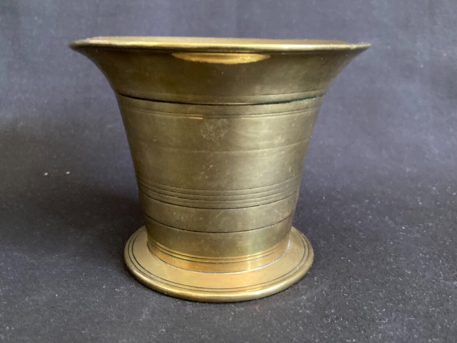 Vintage Turned Brass Apothecary Mortar
