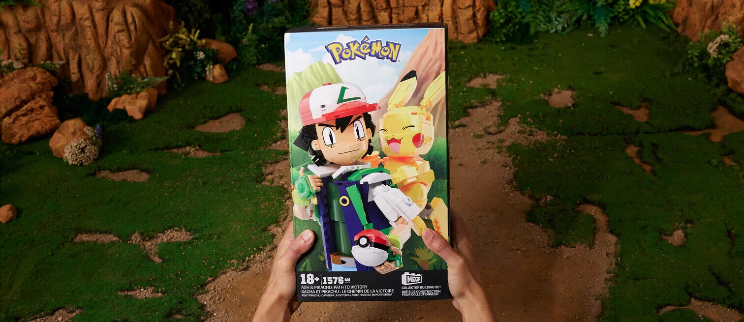 Mattel Creations Ash & Pikachu: Path to Victory Pokemon MEGA