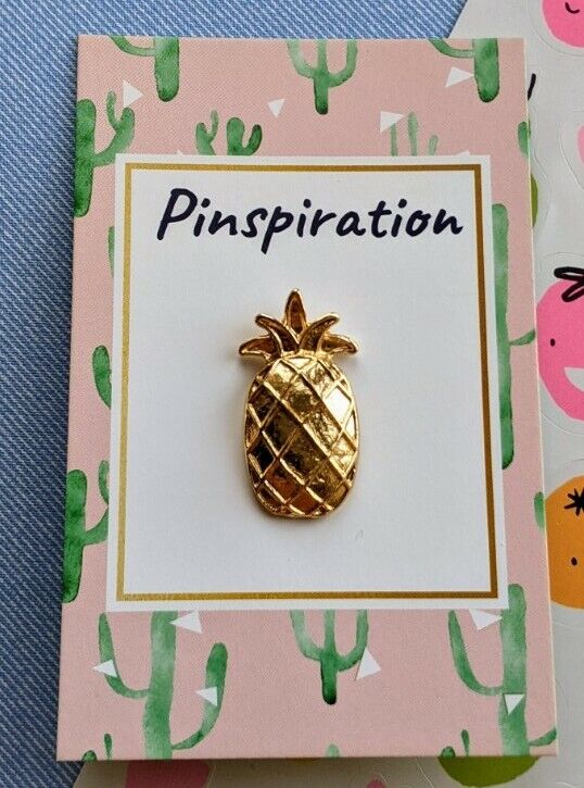 Pineapple enamel pin badge gift IVF infertility FET fruit good luck symbol
