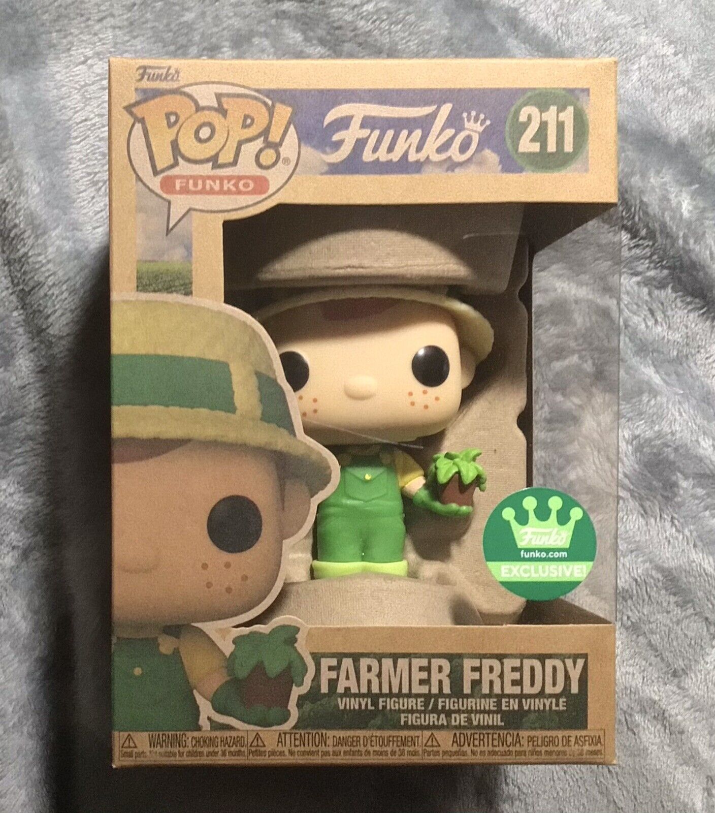 Funko Pop Farmer Freddy Exclusive Earth Day #211 Brand New w/Pop Protector