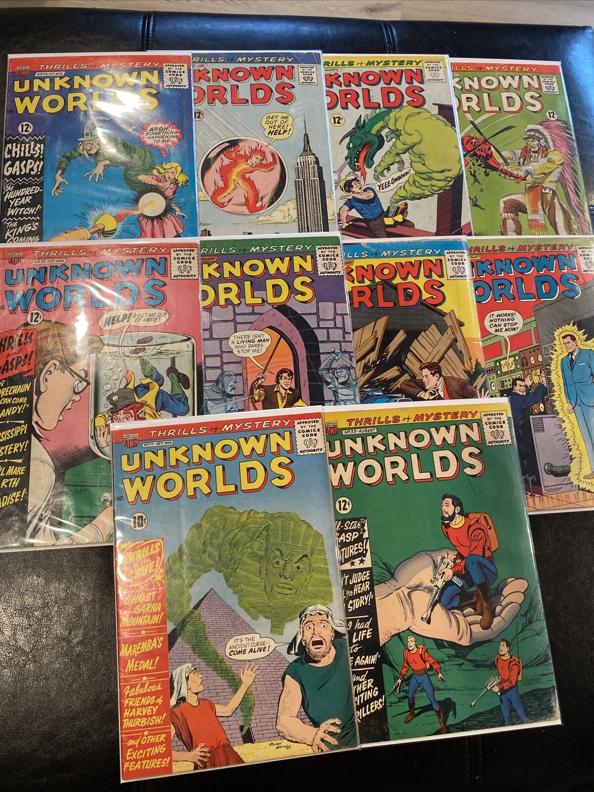 ACG 1960s Vintage Comics - Unknown Worlds, Forbidden Worlds, Lot of 10 1961-67