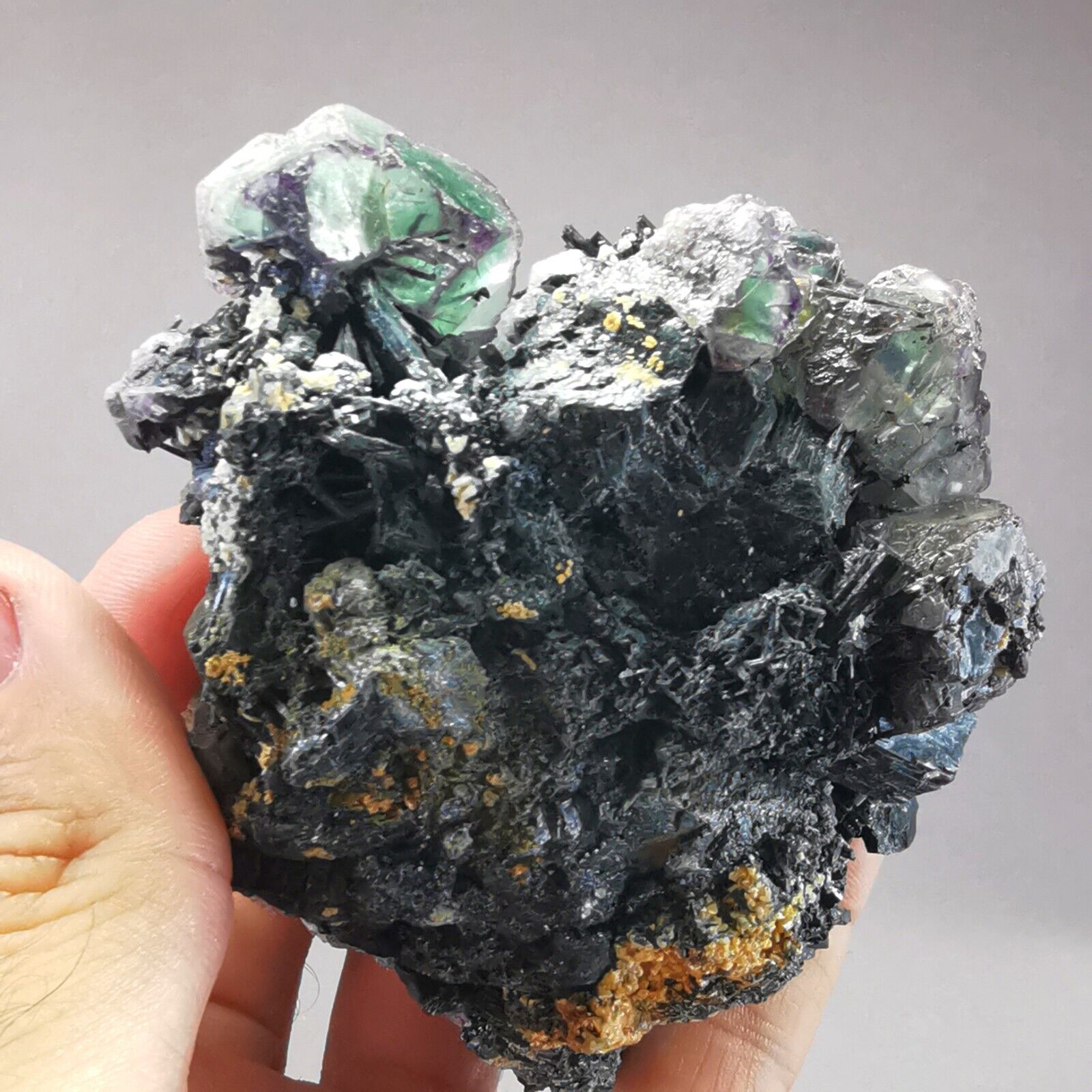 327 g Fluorite Phantom & Schorl / Erongo, Namibia / Rough Crystal Gem Specimen