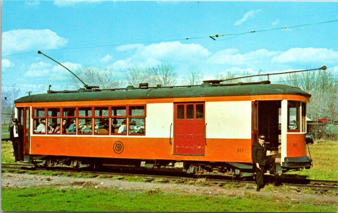 Connecticut Electric Railway Trolley Museum 16 Springfield MA Terminal Postcard