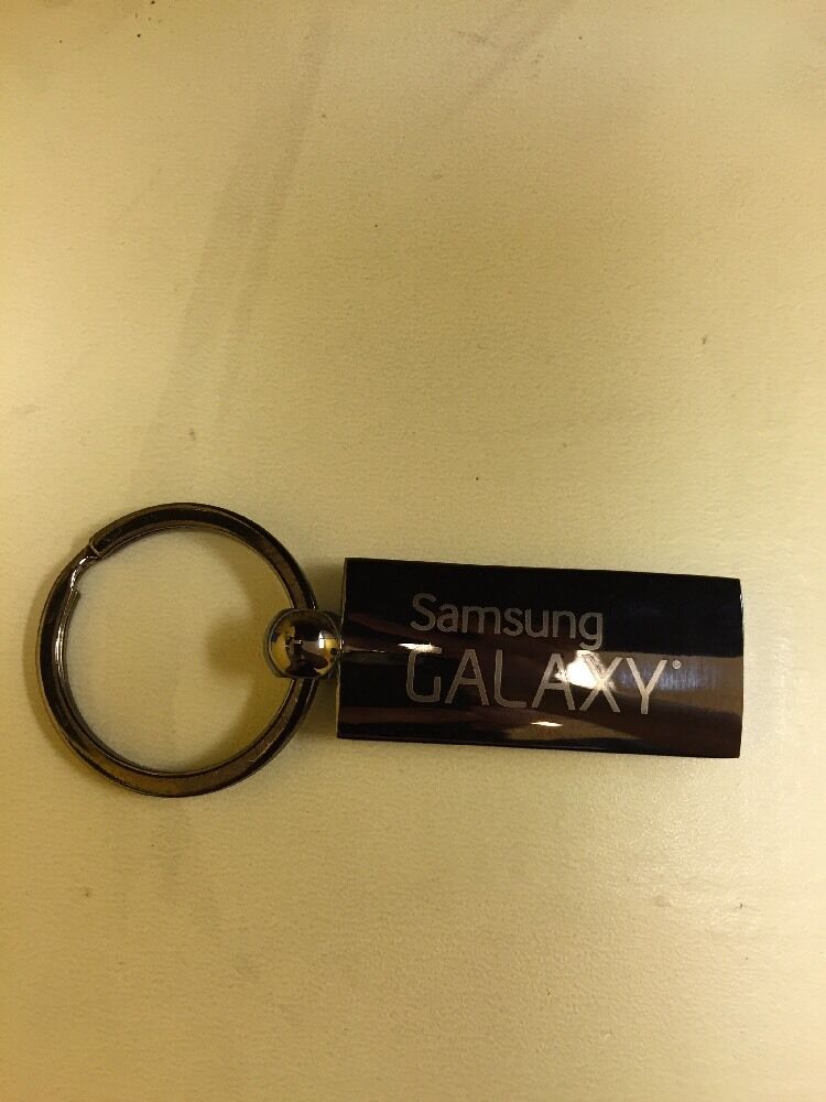 Lot of 6 Samsung Galaxy Key Ring KeyChain Silver Tone 2 Inch Loop 