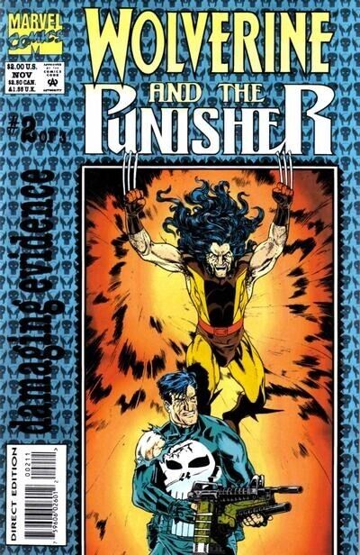 Wolverine and the Punisher: Damage Evidence (1993) #2 Direct Market. Stock Image