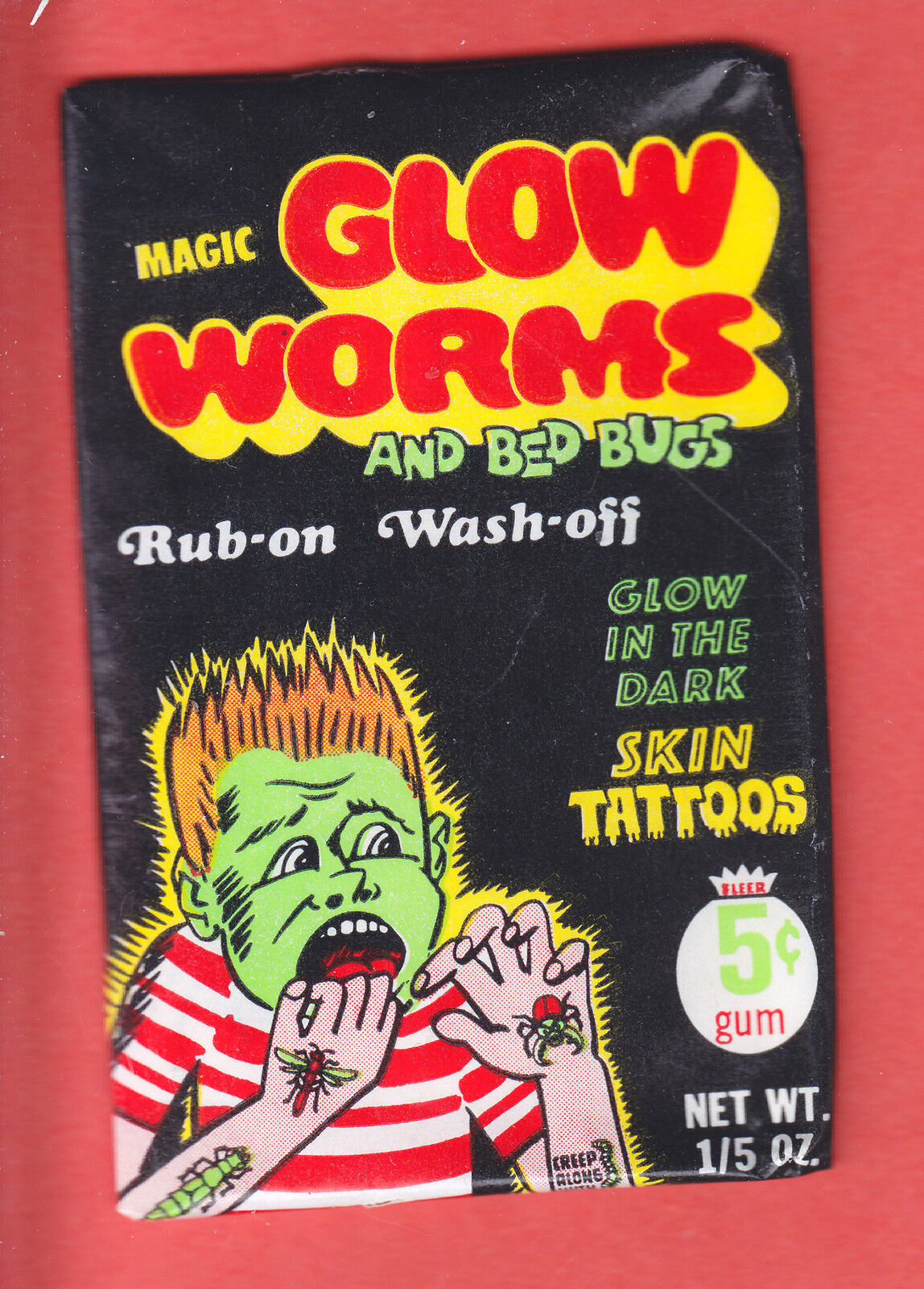1971 FLEER  GLOW WORMS    LOT OF 3   WAX PACKS...NM/MT......    RIGHT FROM A BOX