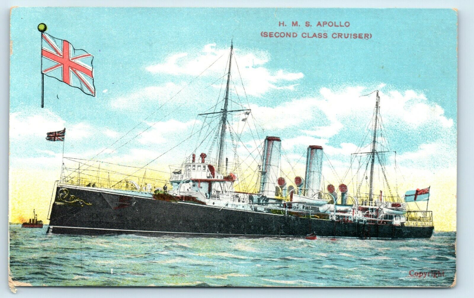 Postcard HMS Apollo (Second Class Cruiser) R77