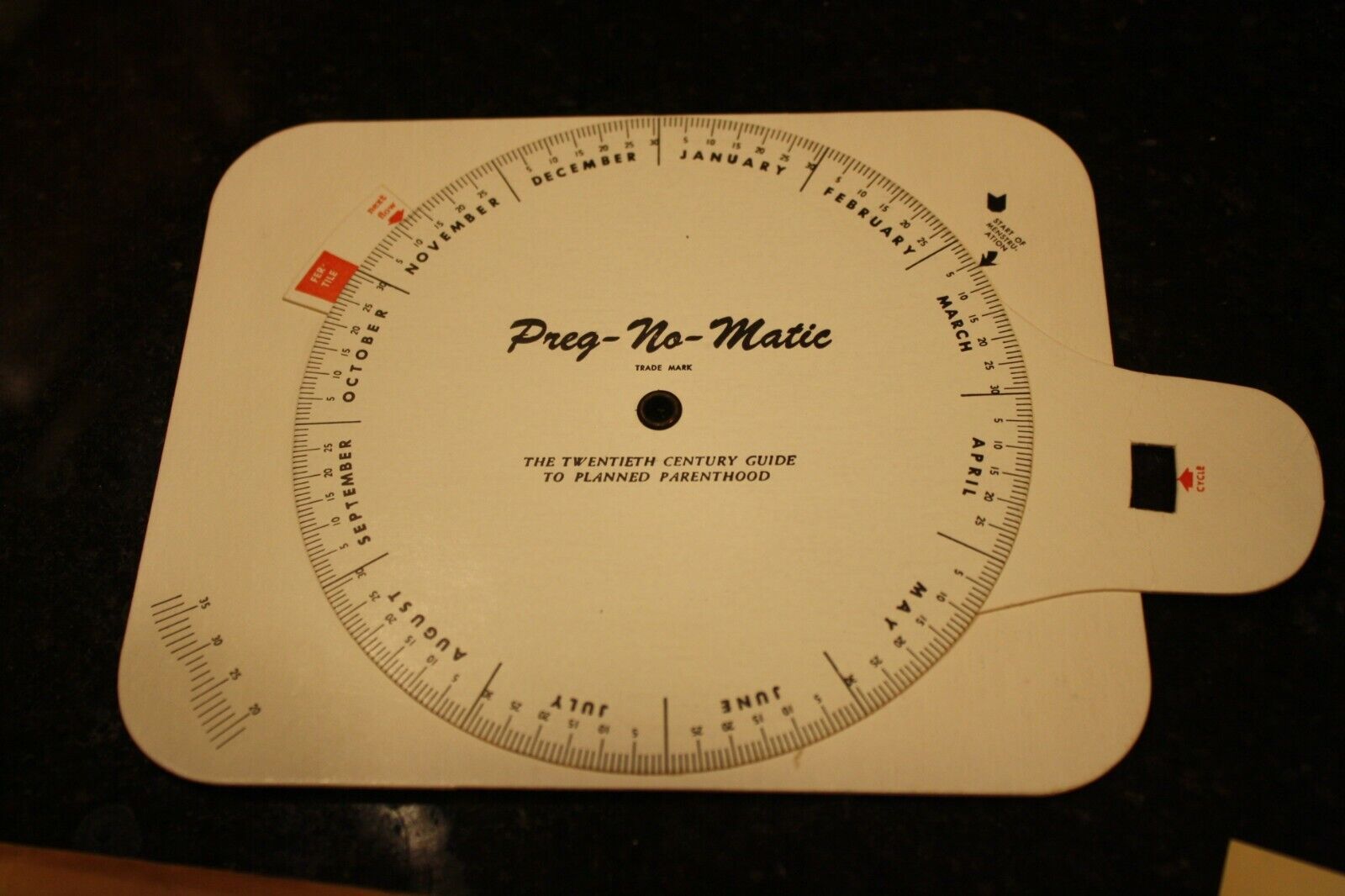 Preg-No-Matic Ovulation Wheel 1953 Birth Control Pregnancy