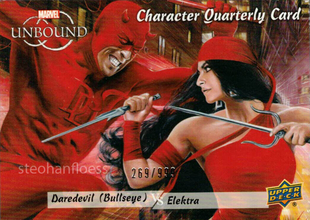 Upper Deck Marvel Unbound Achievement CQC-3 Elektra Daredevil Fred Ian Art /999
