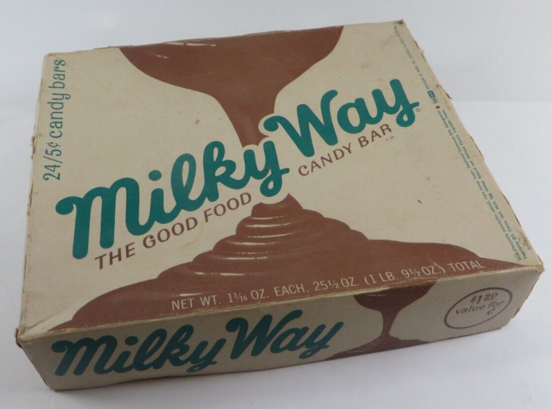 Vintage 1940\'s MILKY WAY Candy Bar Empty Box Advertising Mars Cardboard