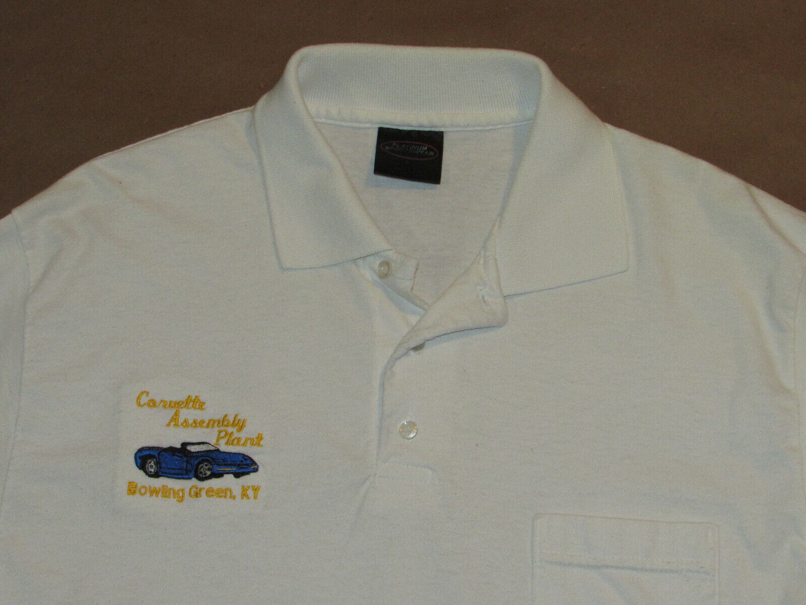 CORVETTE ASSEMBLY PLANT, BOWLING GREEN, KY POLO SHIRT EMBROIDERED POCKET L