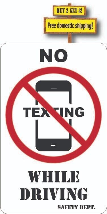 No Texting While Driving Safety Dept. Sticker 2.5\