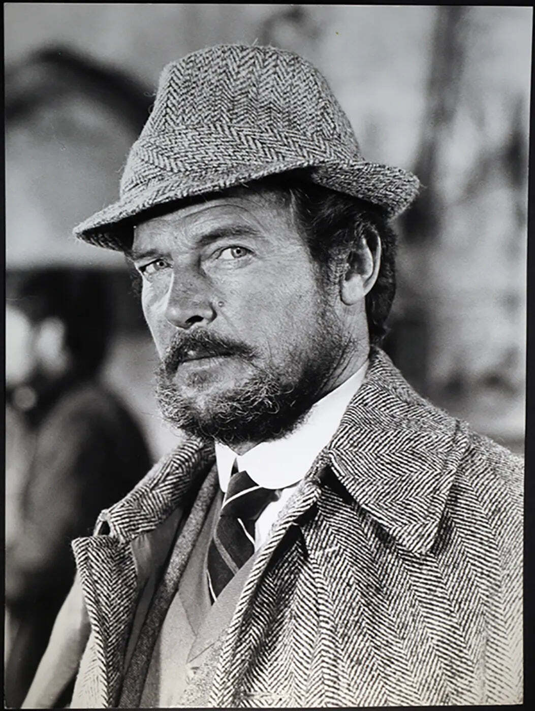 Vintage Press Photo Roger Moore Film Sherlock Holmes IN Ny FT 629 - print