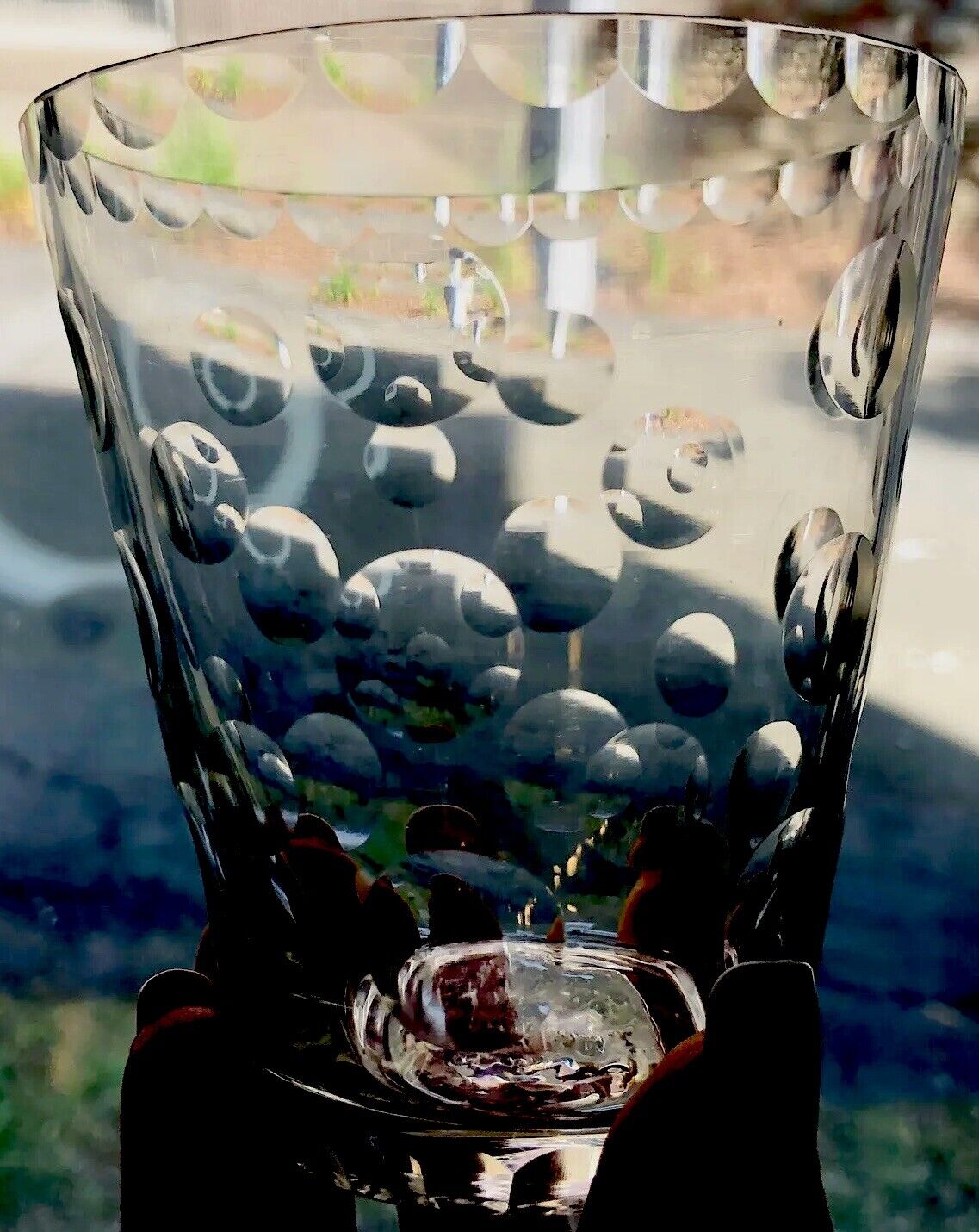 1920’s Art Deco Moser Polka Dot Whiskey Rocks Glass Barware Bevel Cut Bourbon-6