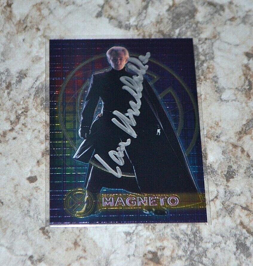 Ian McKellen X-Men MAGNETO C7 Chromium Chase Card Autographed