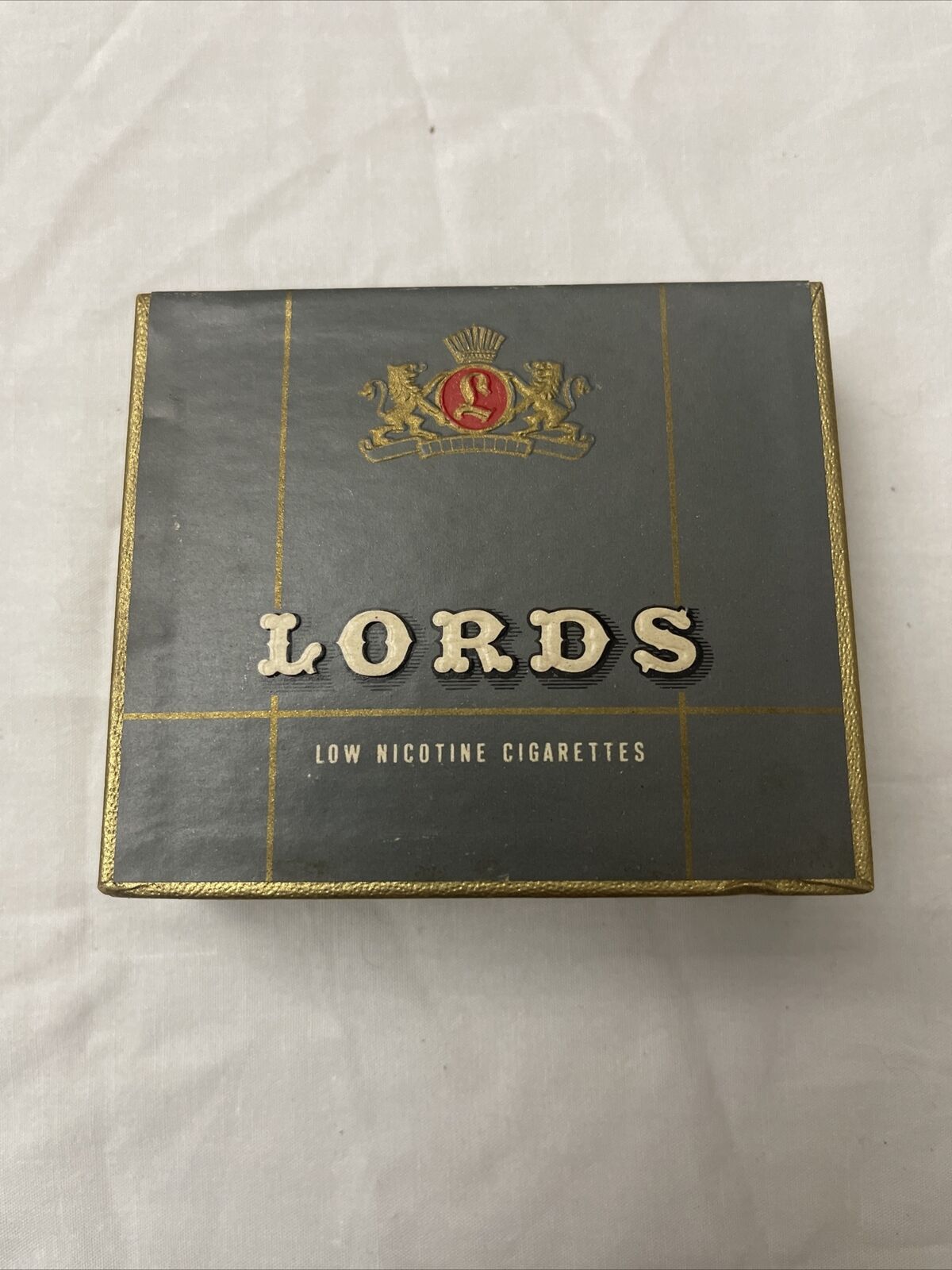 Vintage Rare Lords Low Nicotine Cigarettes Box Only