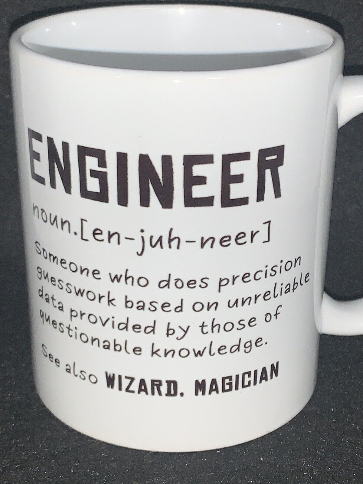 FUNNY ENGINEER DEFINITION COFFEE MUG GIFT FOR ENGINEER SEE ALSO WIZARD MAGICIAN