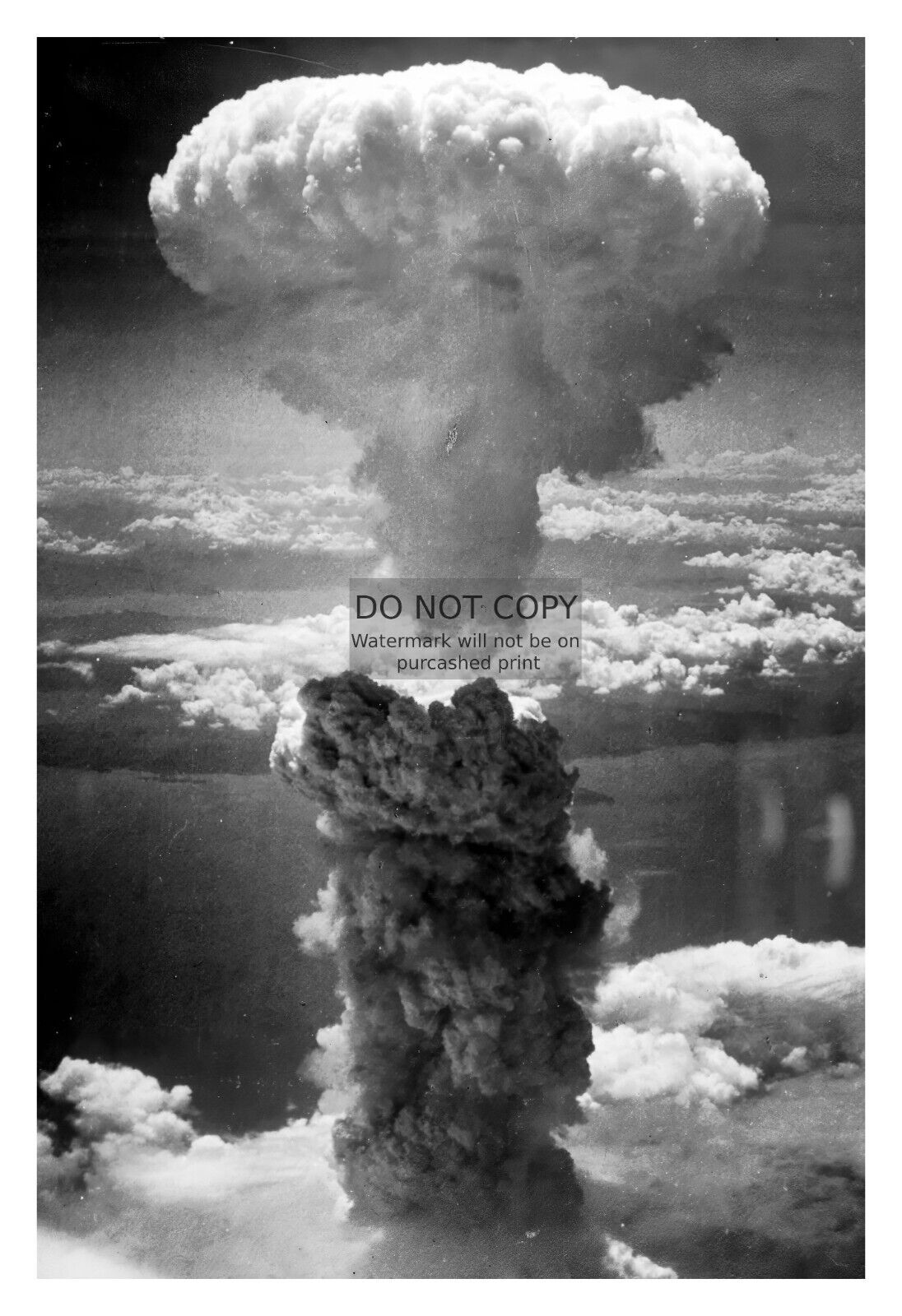 NUCLEAR EXPLOSION MUSHROOM CLOUD OVER NAGASAKI WW2 4X6 PHOTO