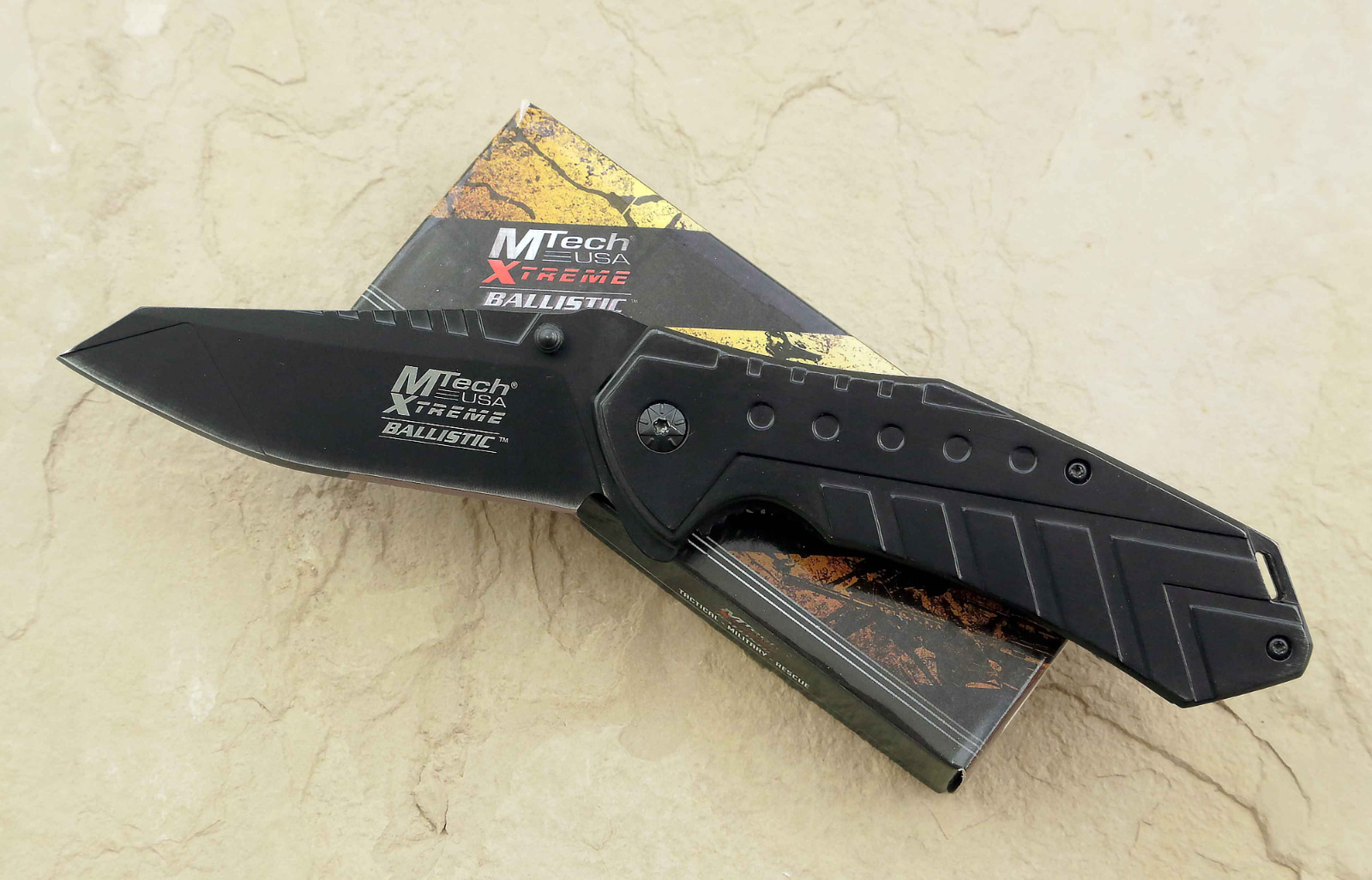 MX-A837BK Tanto Pocket Knife M-TECH USA XTREME BALLISTIC assisted opener (OG)