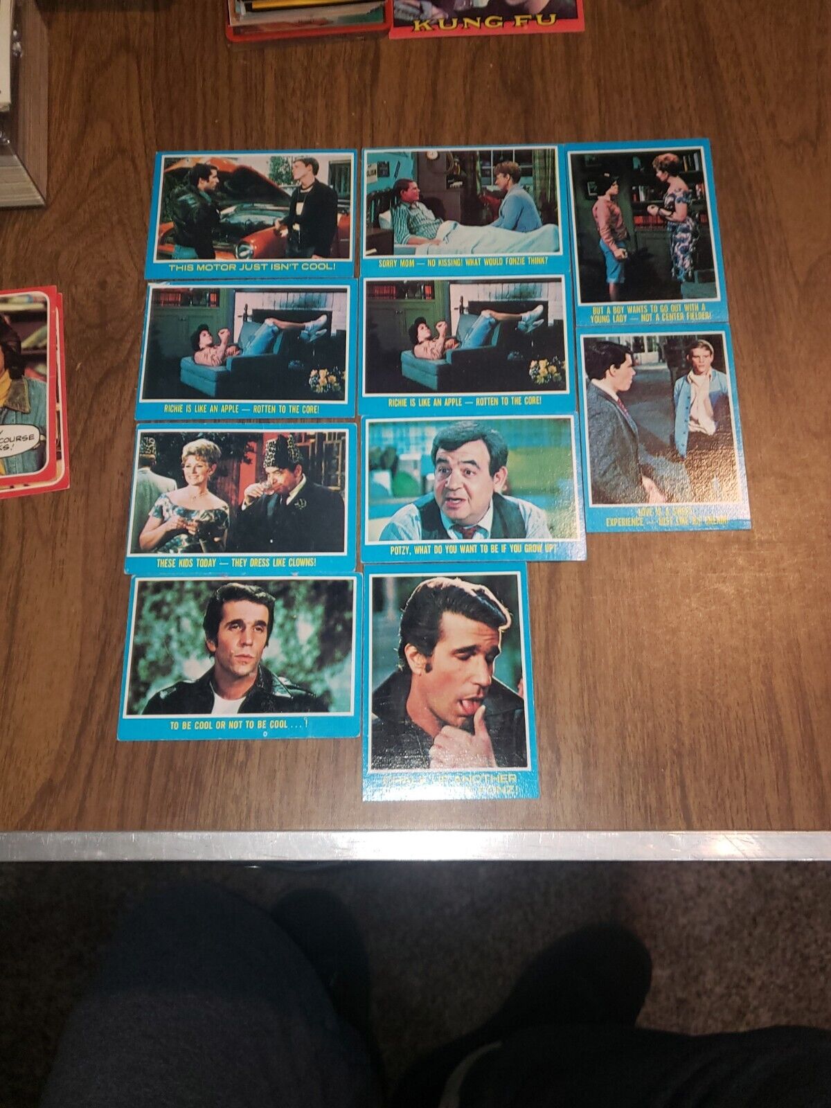 Happy Days 10 Card Lot Blue Cards 1976 Topps