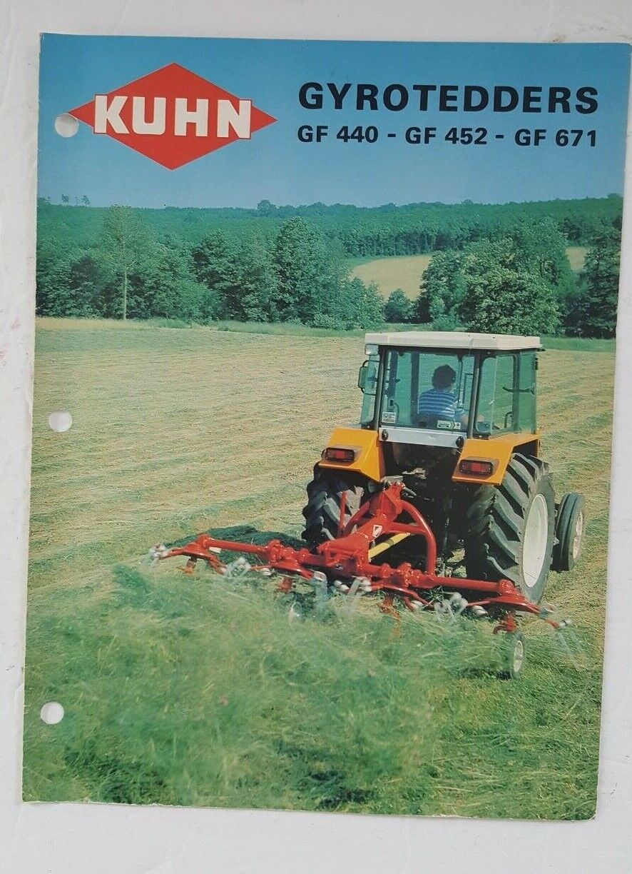 Vintage Kuhn Gyrotedders Tractor Brochure Ad
