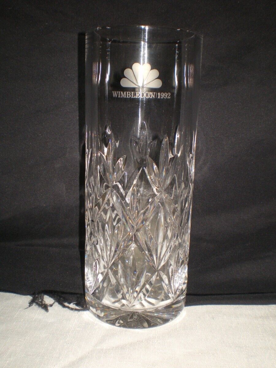 RARE Tiffany & Co 1992 Wimbledon Andre Agassi Steffi Graf NBC Trophy Award Vase