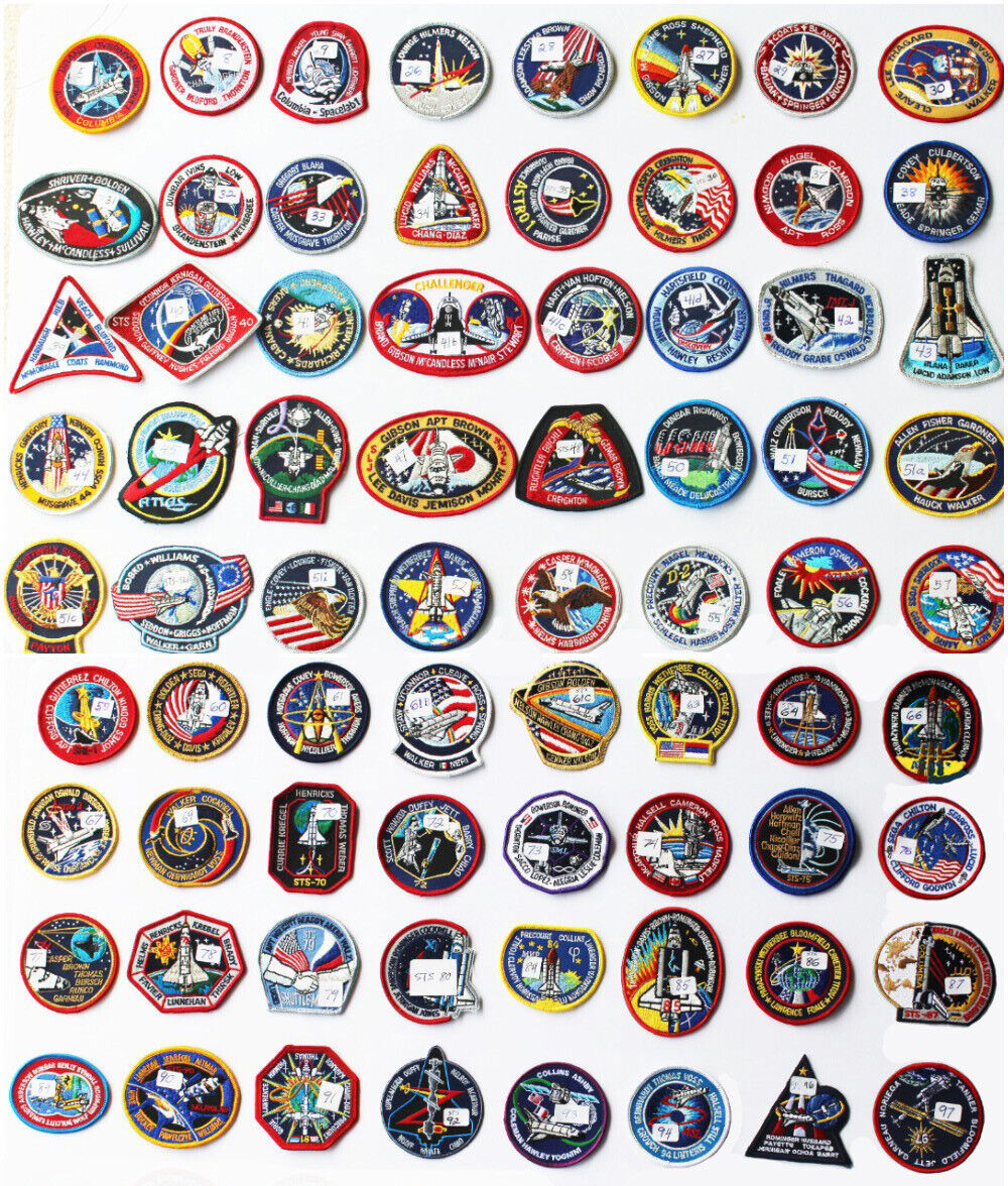 Lot of 70 NASA STS Shuttle Mission Astronaut Space Patches - Best Buy
