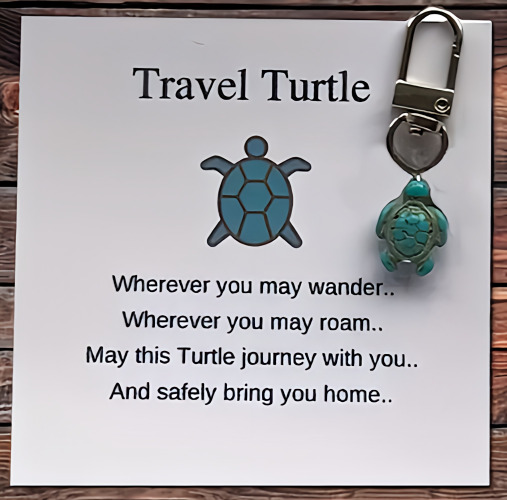 Travel Turtle Keychain Purse Backpack Car Pendant Birthday Gift For Men Woman