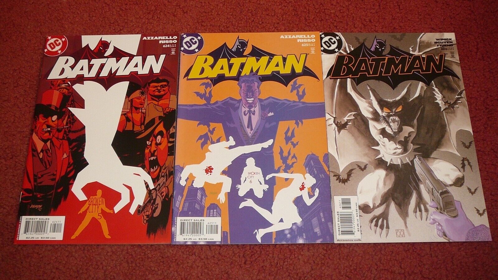 BATMAN lot: 10 issues between #s 624 - 634  (DC, 2004-2005, High Grade)    