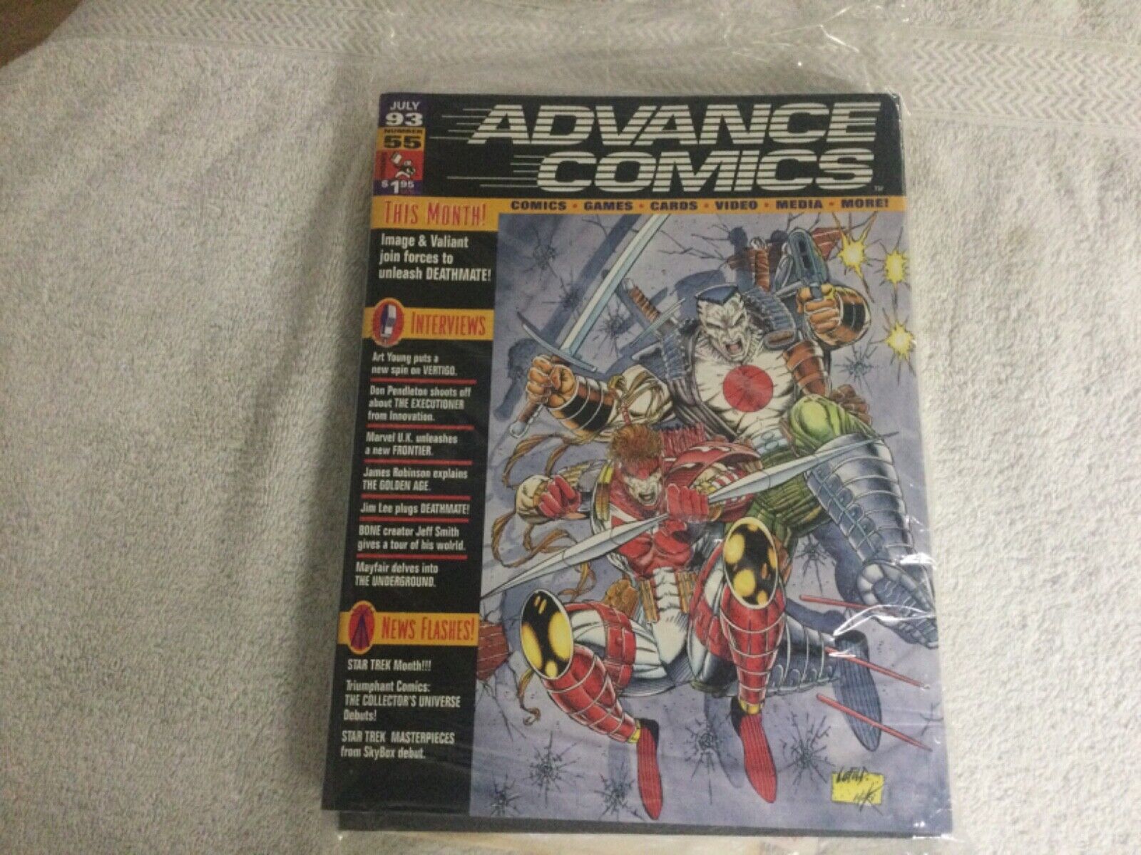 RARE NEW VINTAGE JULY 1993 ADVANCE COMICS #55 WITH PROMOS FACTORY SEALED BAG