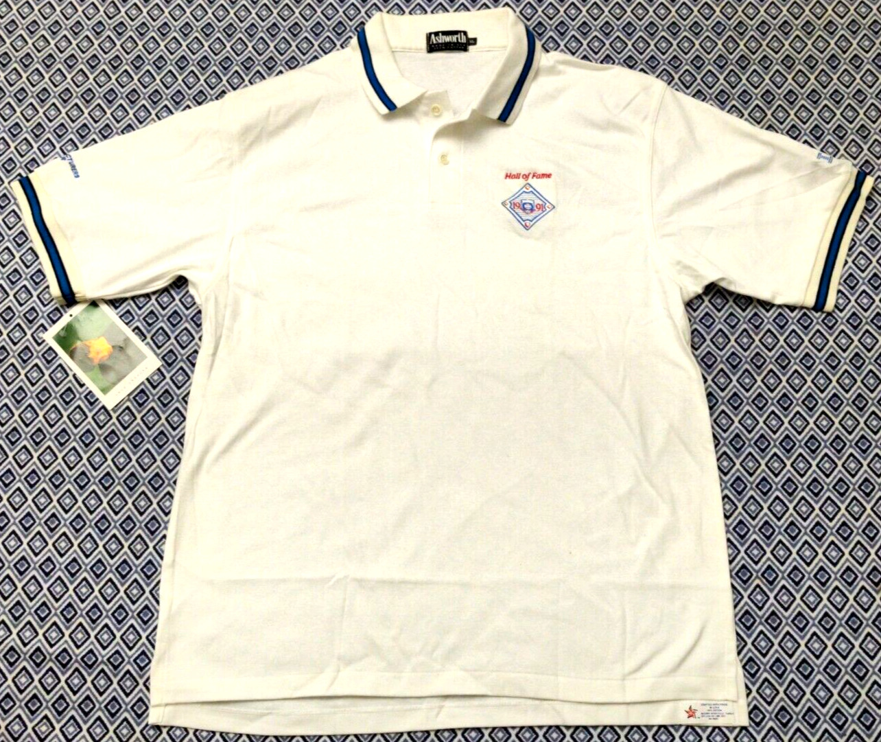 Vtg NEW Ashworth polo shirt  1991 Hall of Fame Size XL  IBM Manufactures Hanover